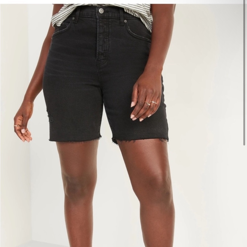 Black Denim Women's Shorts